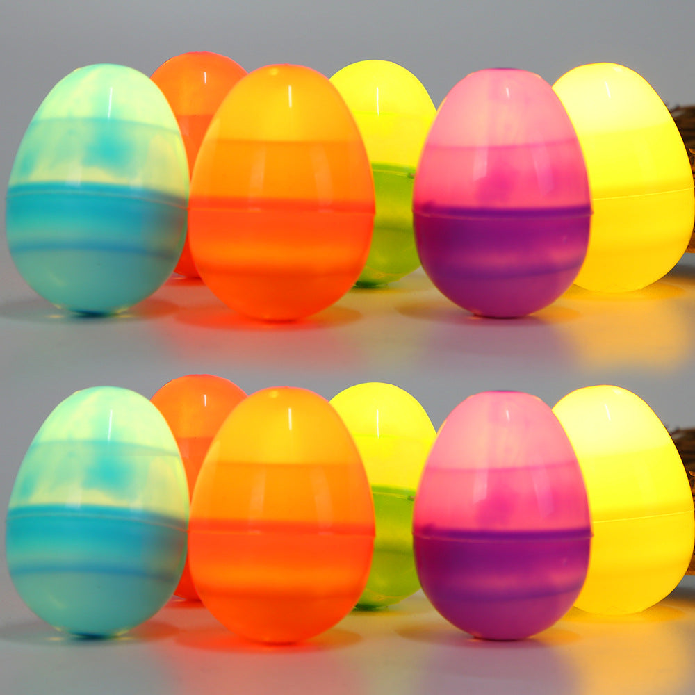 Wholesale Easter Eggs Decoration Luminous Eggs Scene Layout Easter Eggs Plastic Capsule Eggs